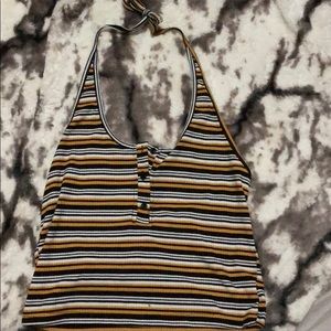 Cotton button halter top